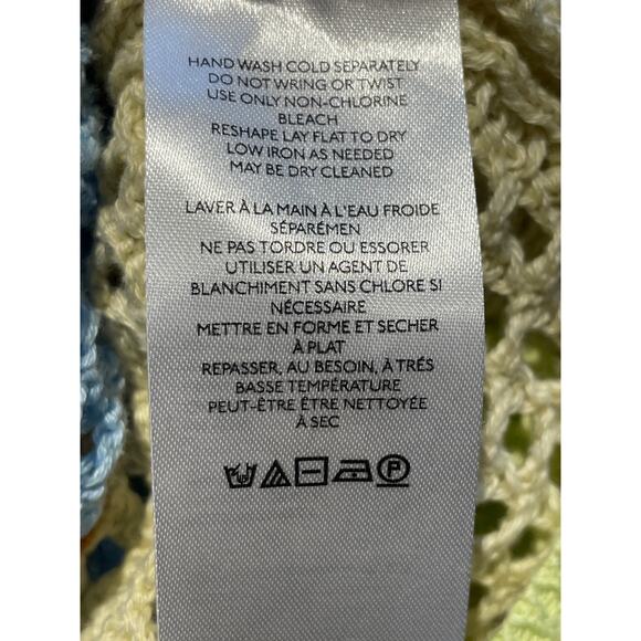 Urban Outfitters Crochet Sweater Womens Medium Multicolor Summer LS Cropped Boho - Picture 4 of 4